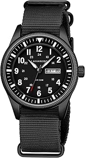Mens Watches Nylon Slip-Thru Strap Unisex Military Watches with Date Display Luminous Analog Watch Tactical Field Waterproof Wristwatch