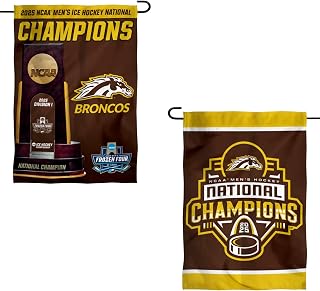 WMU Broncos 2025 Hockey Frozen Four National Champions Double Sided Garden Flag