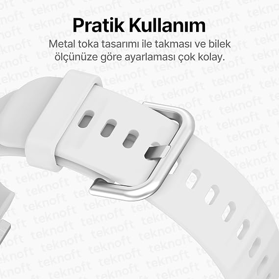 Teknoft Huawei Watch Fit 4 Pro/Fit 4/Fit 3 ile Uyumlu Yumuşak Dokulu Konforlu Spor Silikon Kordon