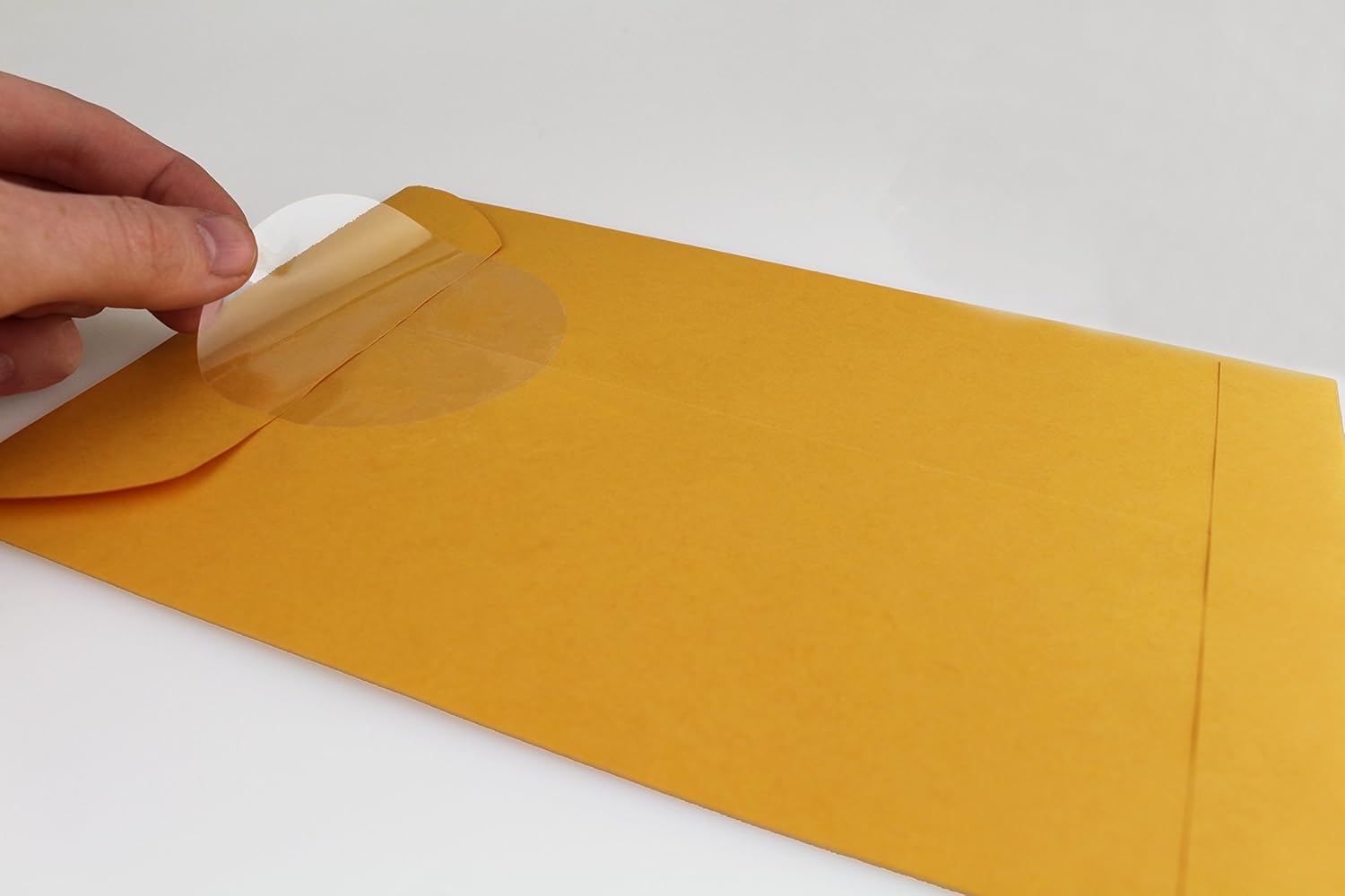 ChromaLabel 3 Inch Clear Round Wafer Seals, 500 per Roll