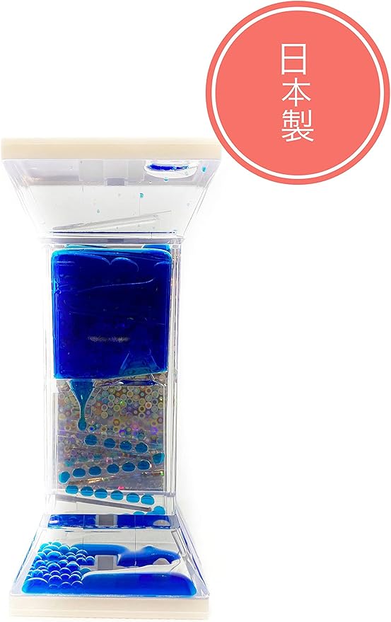 Amazon 日本製 オフィス弥生 プレイタイマー スロープ タイプ 全11種 水時計 オイルタイマー 水時計 砂時計 癒し 油滴 液体タイマー オイルモーション 2個購入で スロープ 青 おもちゃ おもちゃ