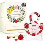 15 Packs Rose Scented Sachets Bag for Drawers and Closets, Air Freshener for Home Fragrance Sachet, Long-Lasting Hanging Closet Deodorizer Smell Goods for House