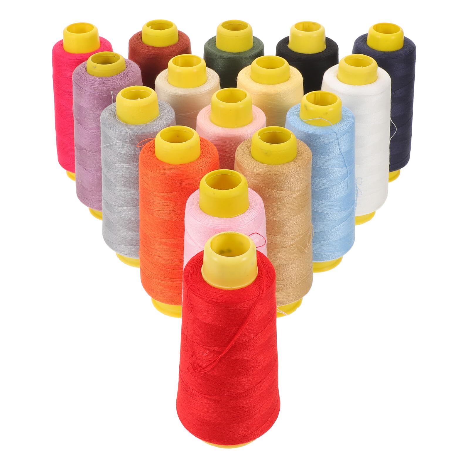 Kit de Hilos de Coser de Poliéster 16 Piezas 2000 Yardas Colores Variados Hilo para Máquina de Coser Uso Textil y Bordado Resistente para Jeans y Costura Multiusos