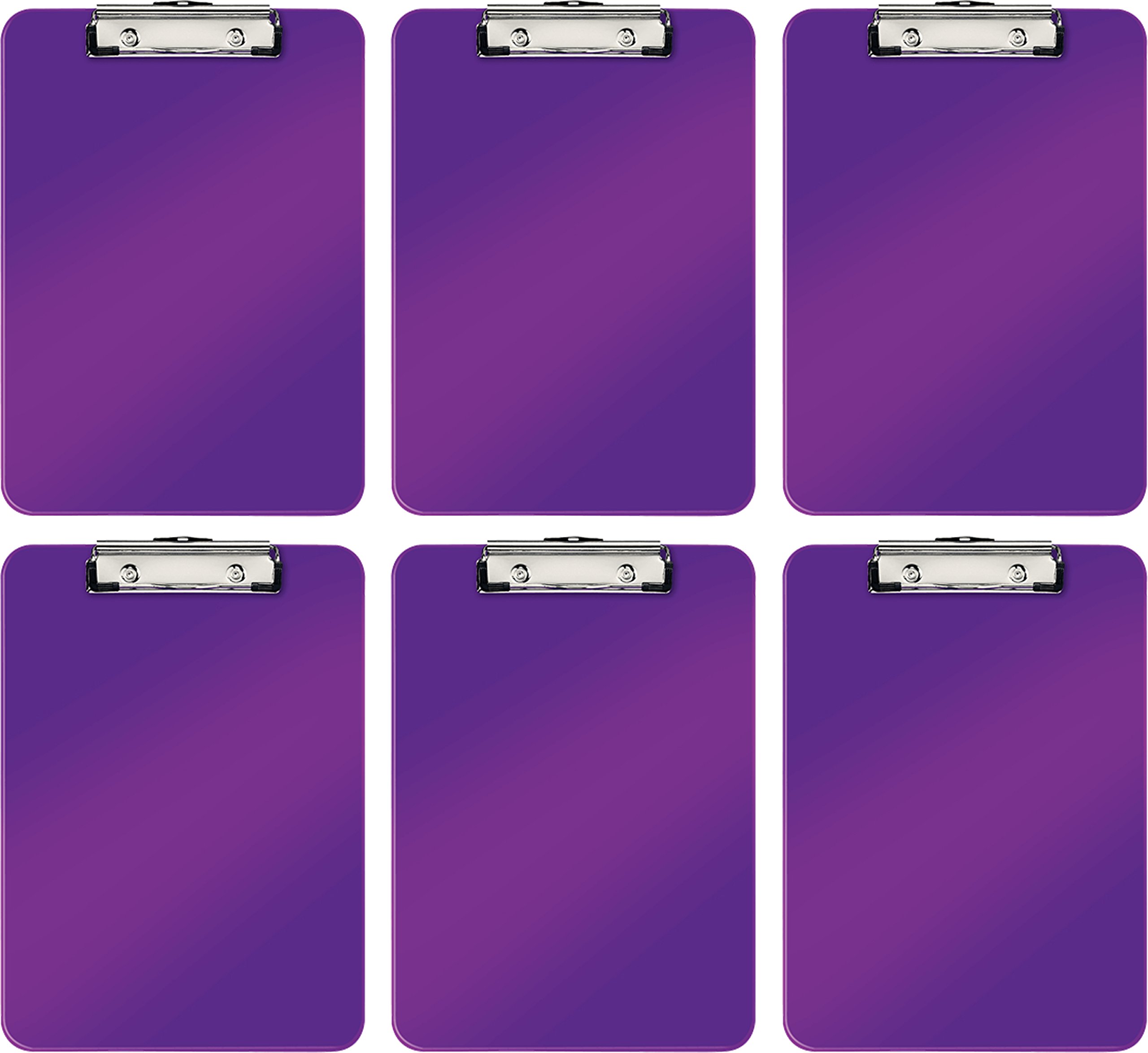 Leitz 3971 WOW A4 PS Klemmbrett, Violett, 6 Stück