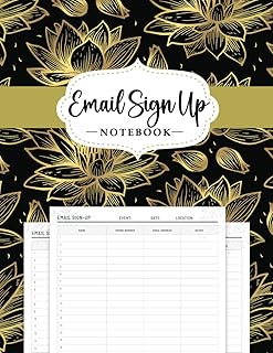 Email Sign Up Book: Mailing List and Address Tracker for Events Registry