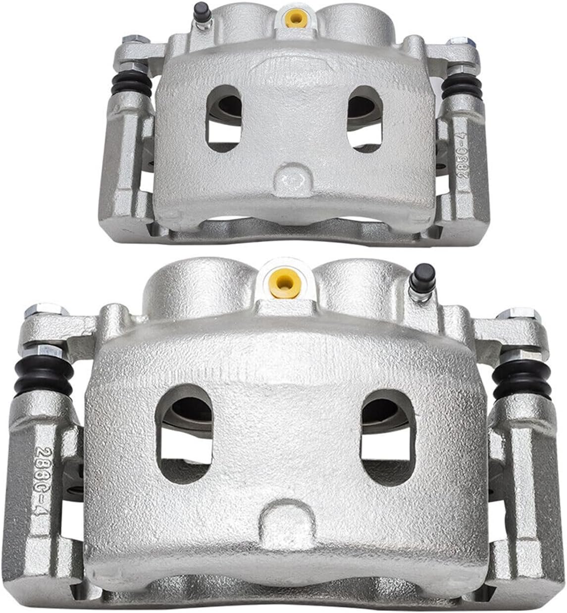 2x Front Brake Calipers Assembly Pair Set of 2 Driver and Passenger Side Replacement for GMC Sierra 1500 Yukon Chevrolet Silverado 1500 Classic 2007-2008 Tahoe Suburban 1500 Avalanche 18-4918 18-4919