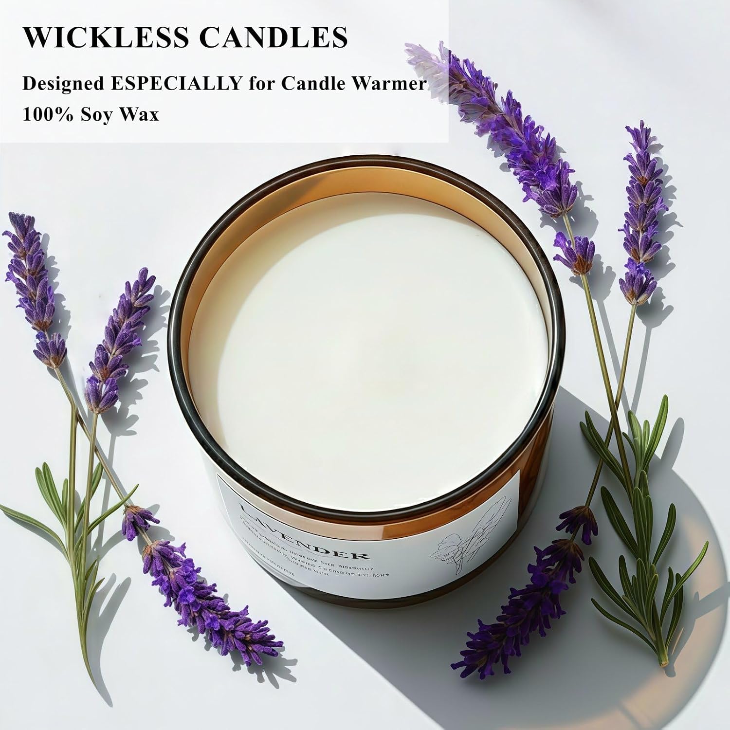 VOHO Lavender Wickless Candles for Candle Warmer Lamp, 9oz Scented Candles