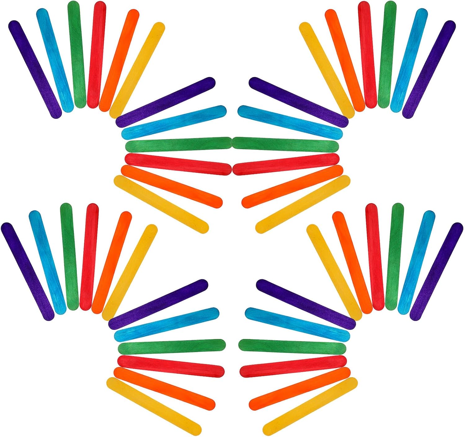 400pcs Colorful Ice Cream Sticks Xmas Wooden Craft Sticks for Kids
