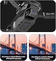 Vista 5 de Foldable Drone with 1080p HD FPV Dual Camera Wifi Mini Drone Quadcopters RC Drones with Remote Control, Headless Mode, Altitude Hold, Toys Gift