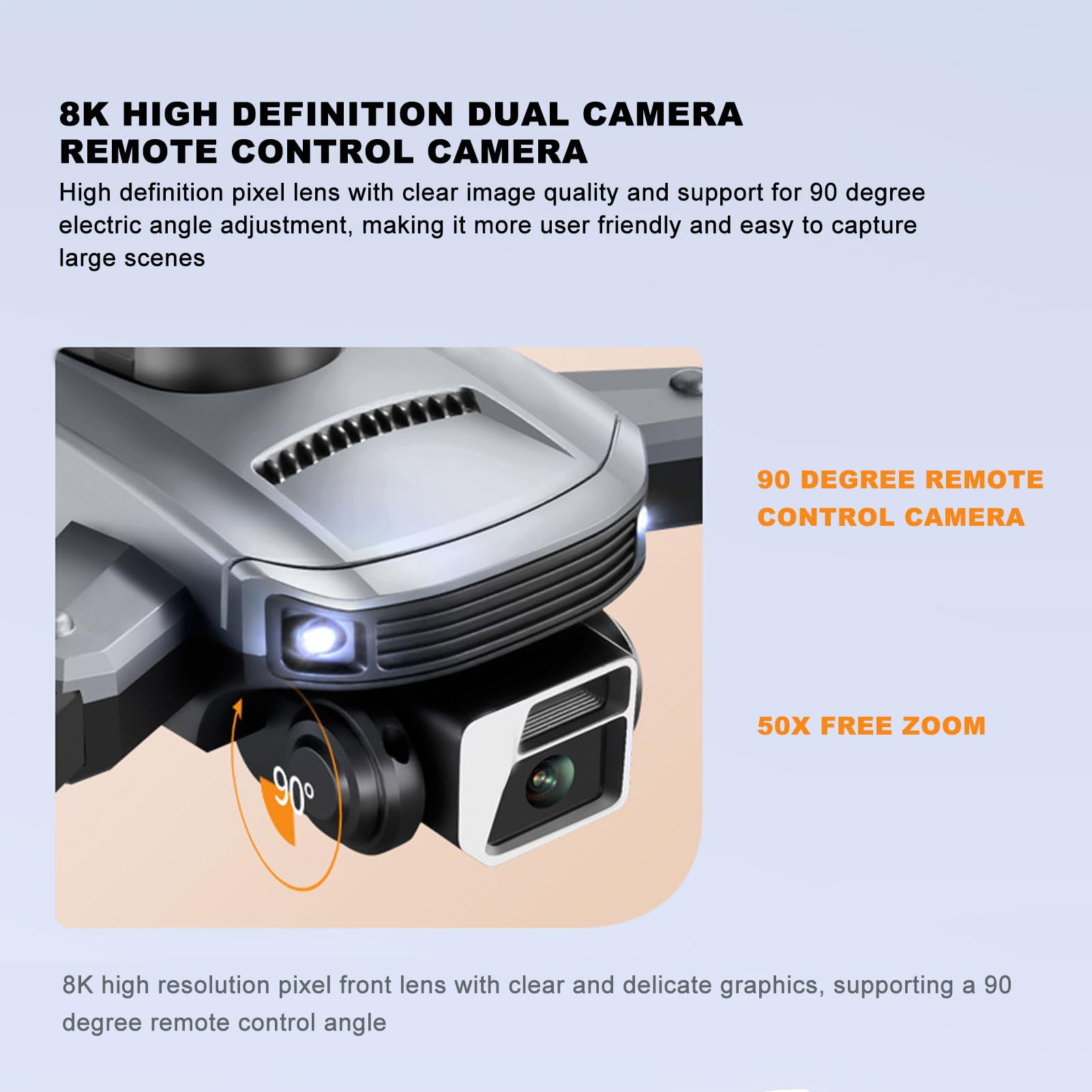 Drone S99 con Cámara Dual, Avión RC para Evitar Obstáculos de 4 Vías con Fotografía de Gestos, Control de Detección de Gravedad 2.4G Quadcopter Plegable con Balanceo de 360​​​°