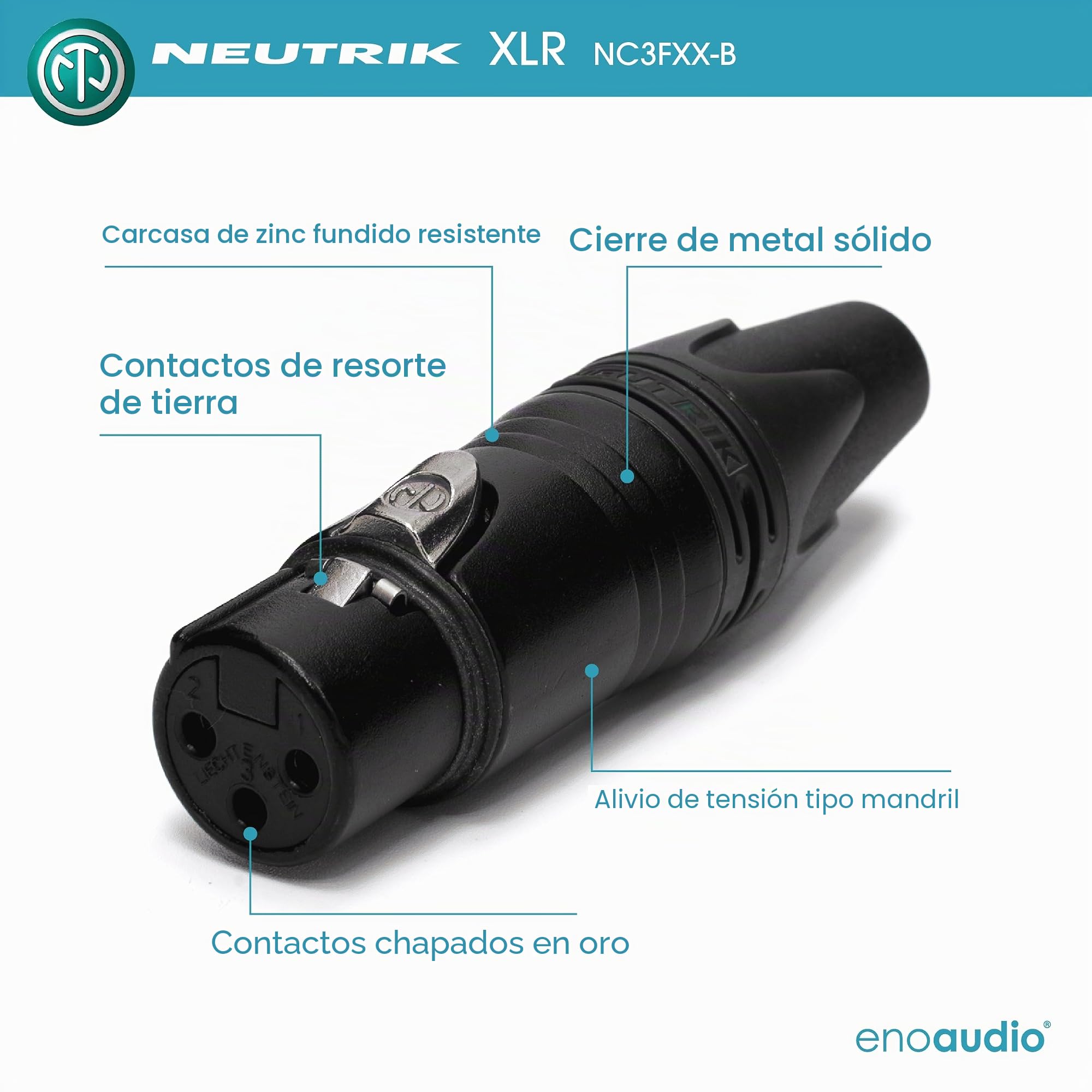 Mogami 2534 Neglex Cable micró­fono balanceado | Neutrik XLR hembra - XLR macho | HiFi 1,5 m