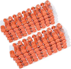 YaeMarine 100-Pack Bolt Seal Shipping Seal with Print, Progressive Numbering for Cargo Containers and Truck Trailers, Orange