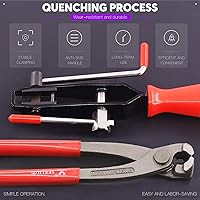 Vista 4 de Swpeet 10 alicates de abrazadera de oreja con kit de abrazaderas de arranque CV, alicates de amarre para botas de oreja, kit de herramientas