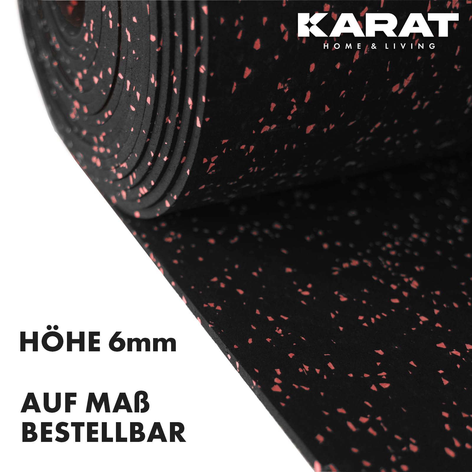 KARAT Bodenschutzmatte Fitnessgerät, Unterlegmatte für Crosstrainer, Laufband, Multifunktionsmatte Keller Trainingsmatte, Schall- und stoßdämpfende Antivibrationsmatte