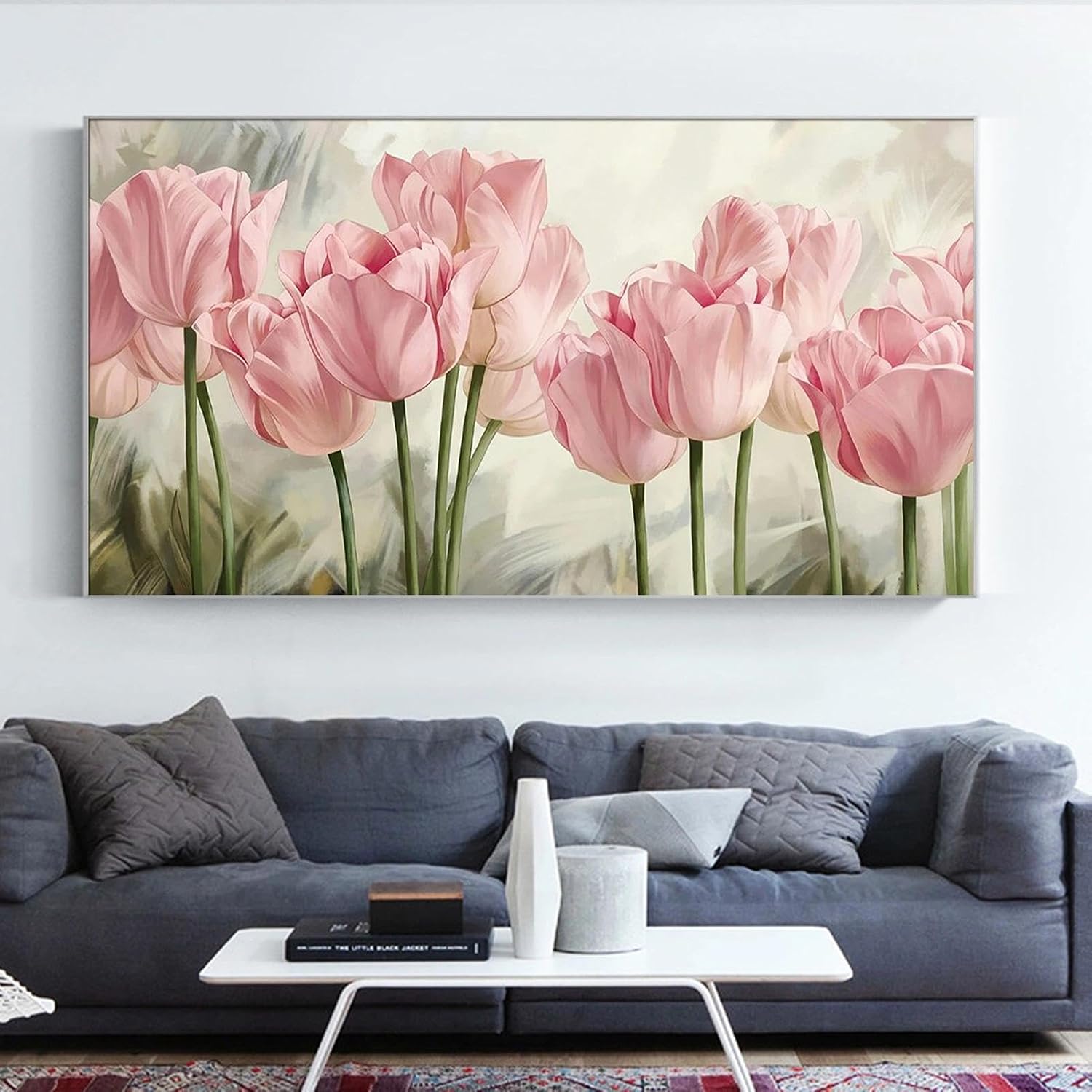 YALKIN 5D Diamond Art Kits for Adults, Large Flowers Diamond Painting Kits Full Drill Diamond Painting Kit for Adult Beginners, DIY Crystal Picture Art for Home Wall Decor 40 x 70cm/15.7 x 27.6in