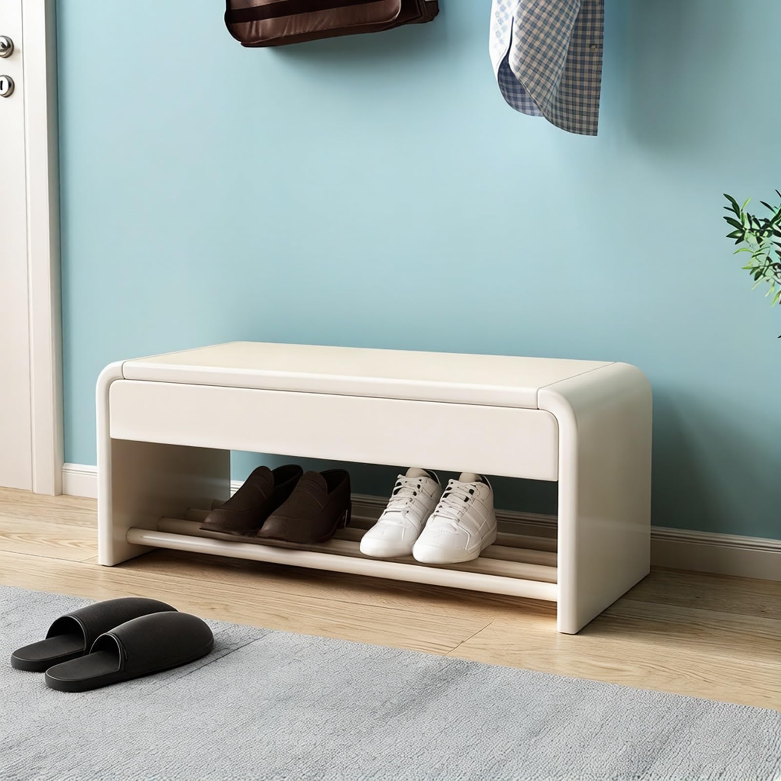 Meuble chaussures en bois massif pour en finir avec le désordre de l'entrée