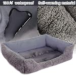 PowerKing Lit pour chien Lit pour chat Matelas Lavable Pads Chambre Botte imperméable pour chiens Animaux de compagnie de 19,7''x 15'' x 5,9''-Blue