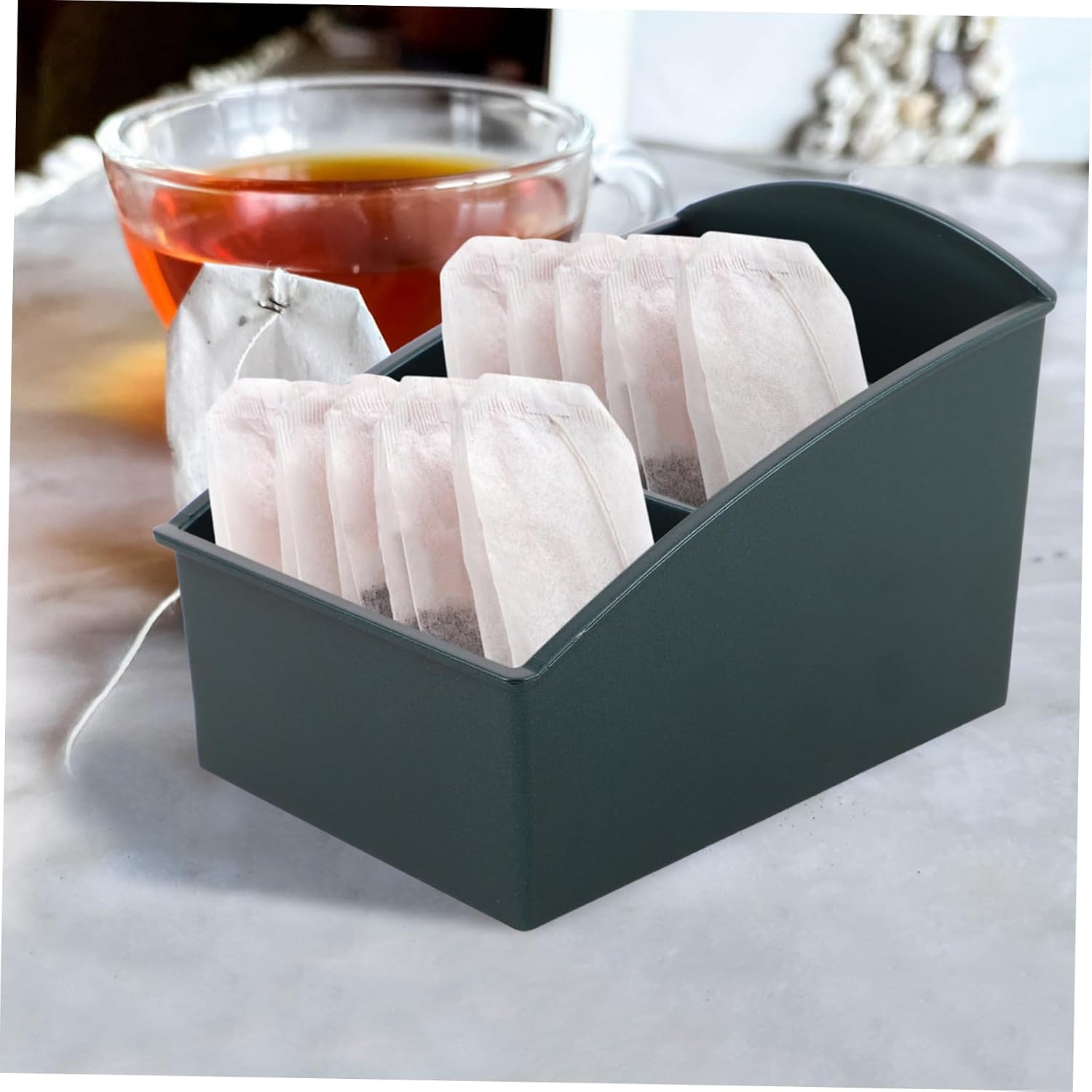 Coffee Condiment Organizer 3 Compartments Plastic Sugar Packet Holder