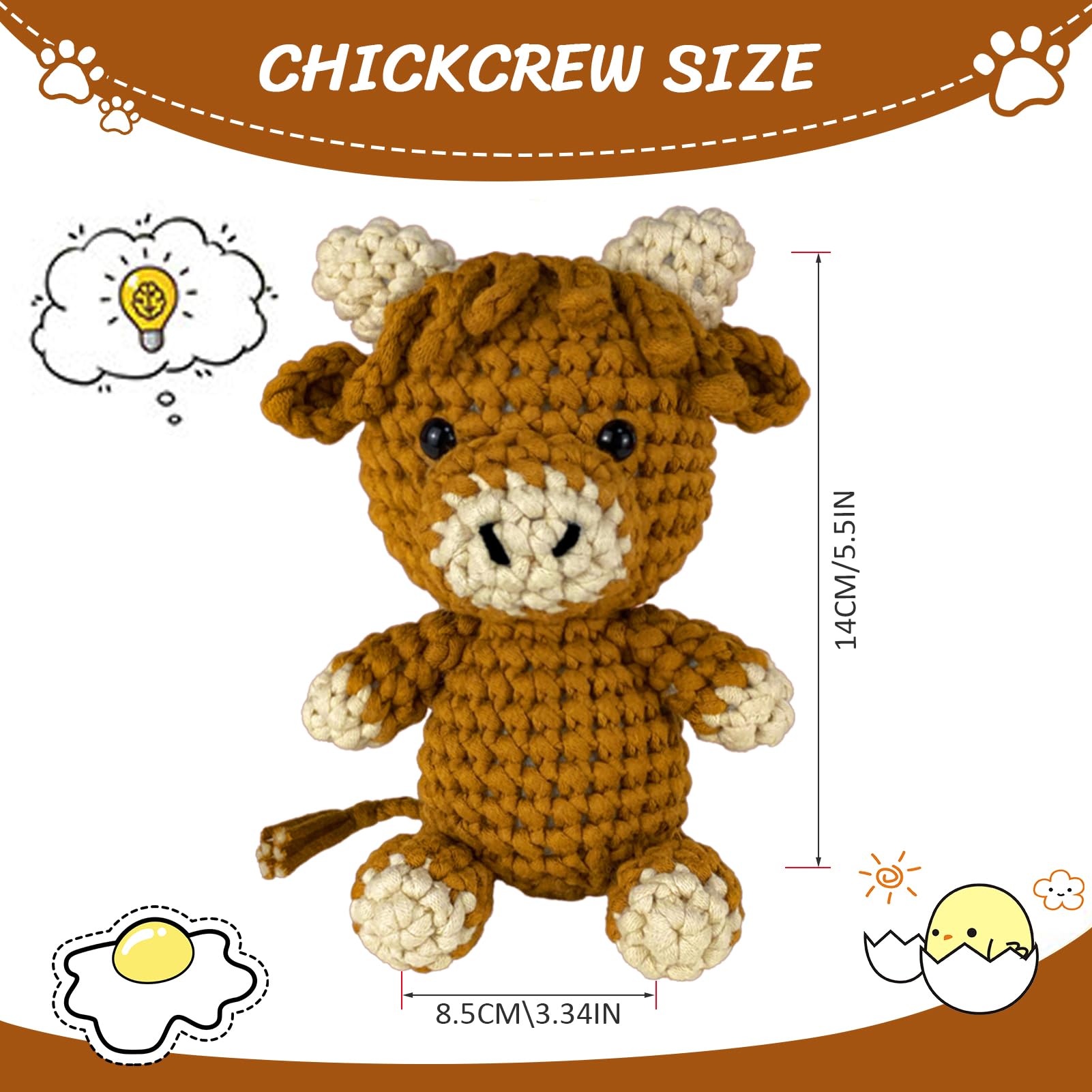 Kit Amigurumi LetCart Kit De Crochet Pour Débutants, Avec Instructions Vidéo, Kit De Apprendre Le Crochet Pour Débutant