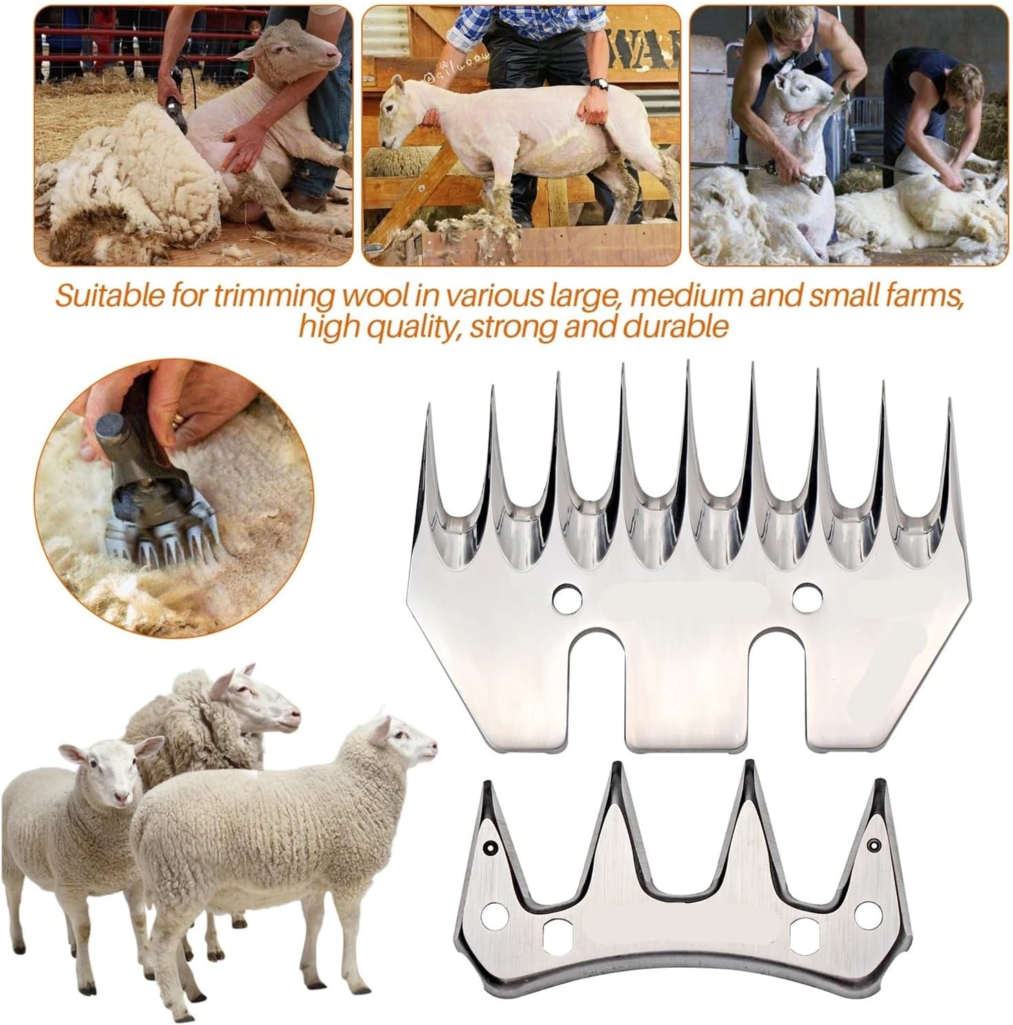 Sheep Shears Comb Cutter Shearing Clipper 9T Blade Goats Alpaca Farm Scissors Accessories(4T and 13T)