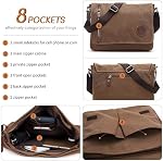 Messenger Bag Canvas Casual Shoulder Sling Bag Satchel 13/15.6 inch Messenger Bag for Men Women Work Office Laptop Bag