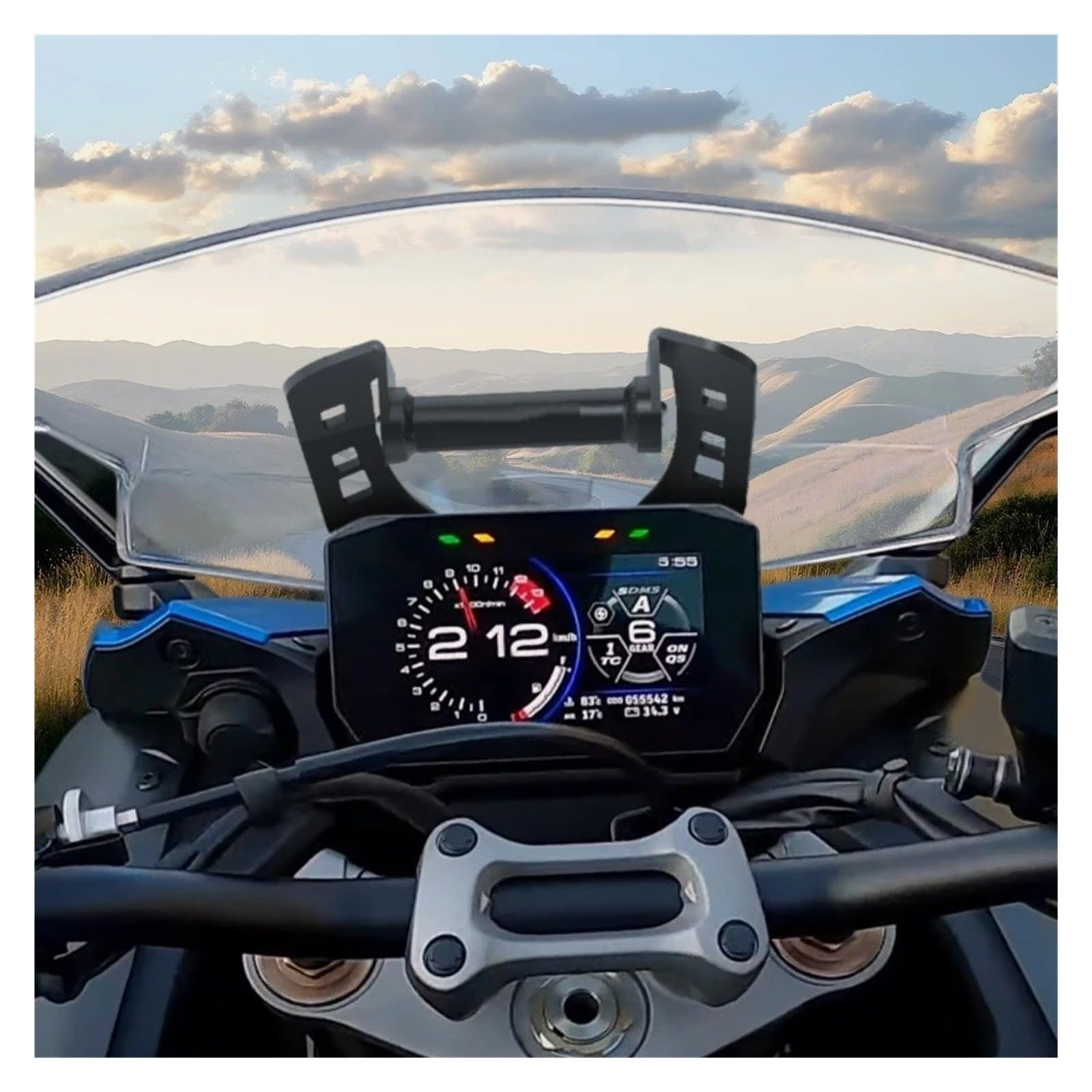 Navi Halterung Für Suzuki Für GSX-S1000 GT 2022 2023 2024 Für GSX-S1000 GT Plus 2022 2023 2024 Motorrad-Navigationshalterung Telefonhalter GPS-Plattenunterstützung