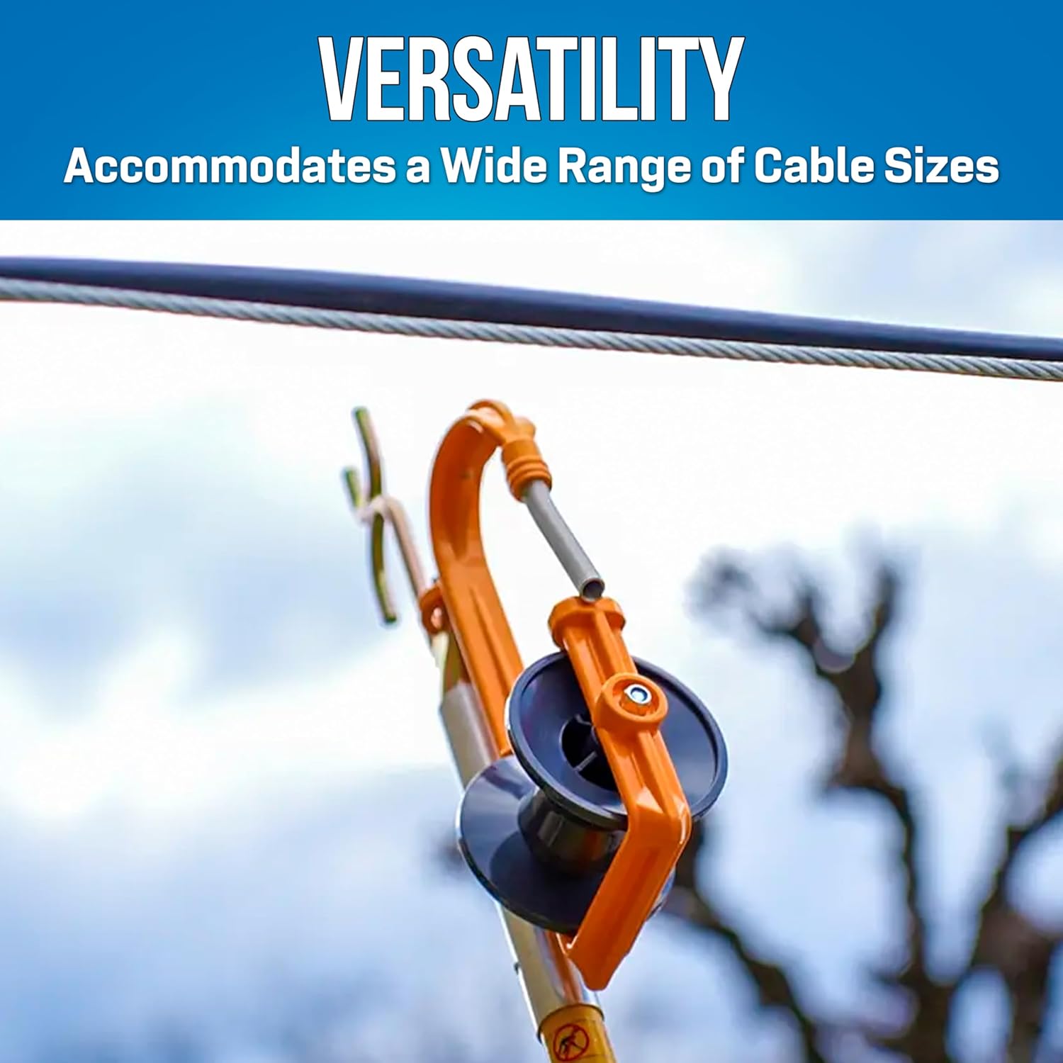 Jonard Tools CR-399 The Spring Roll™ Cable Roller - 2.5" Aluminum Wire Roller for Electrical & Telecom, Corrosion-Resistant, Quick-Deploy, Heavy-Duty Rubber Wheel