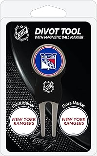 Team Golf NHL Divot Tool with 3 Golf Ball Markers Pack, Markers are Removable Magnetic Double-Sided Enamel