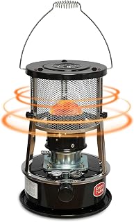 Kerosene Heater for Indoor Use, Portable Kerosene Heater, Height Adjustable Kerosen Stove, Indoor Heate Non Electric for Camping,Cooking,Home,Garage,and Emergency Preparedness(4.5L) (Black)