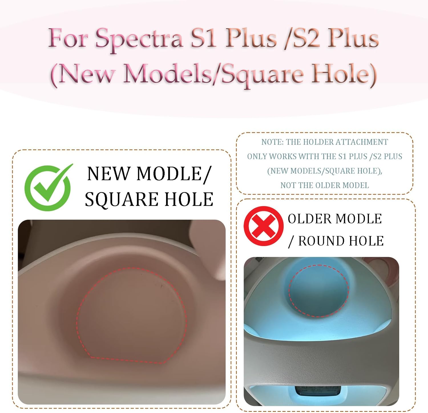 Bottle & Hose Holder for Spectra S1 Plus /S2 Plus (New Models/Square Hole), Compatible with Spectra Breast Pumps, Organize and Simplify Your Pumping Journey, Ideal Gift for New Moms