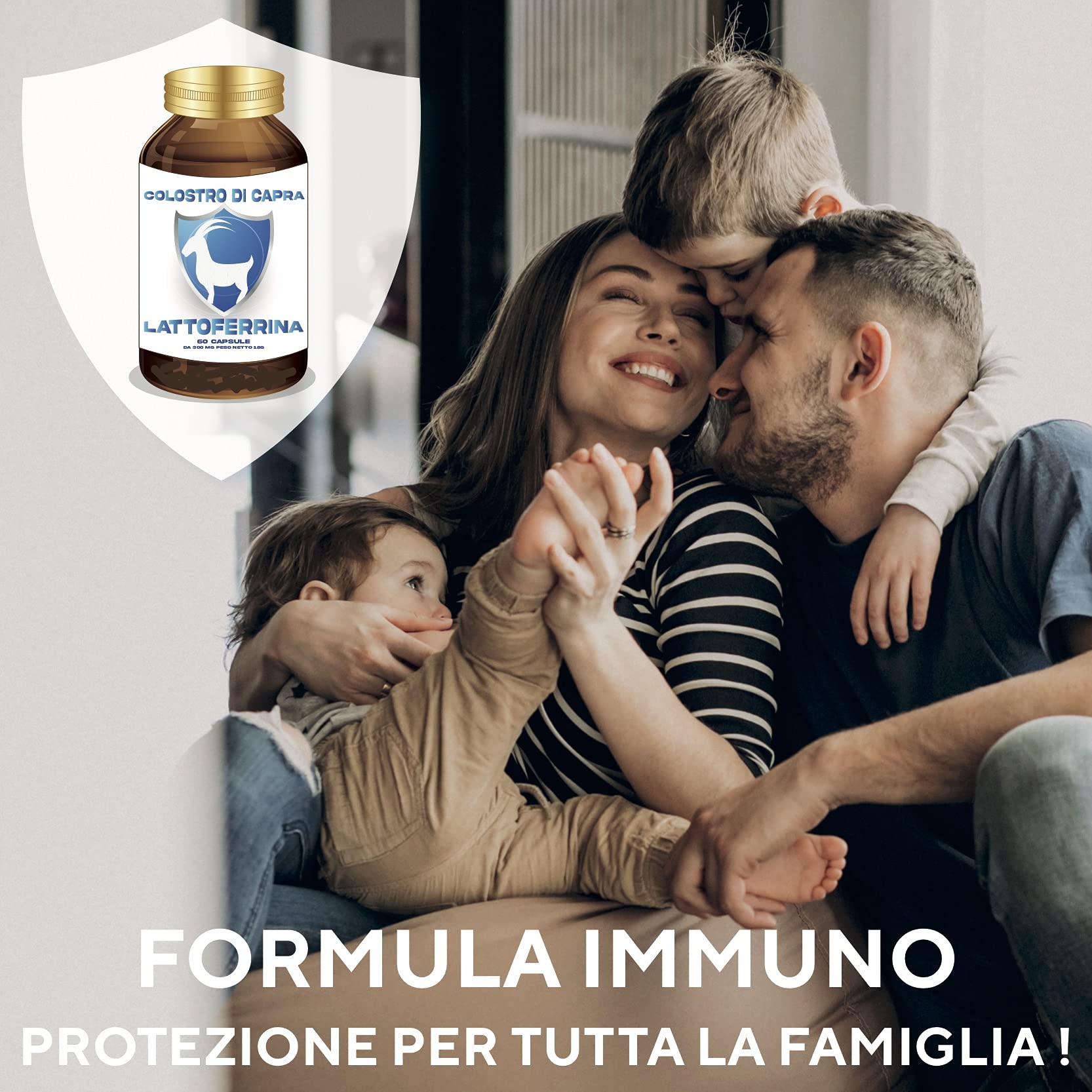 SEB - COLOSTRO DI CAPRA E LATTOFERRINA - Ricco di lattoferrina NATURALE - Integratore alimentare - 60 capsule da 300mg. (3)