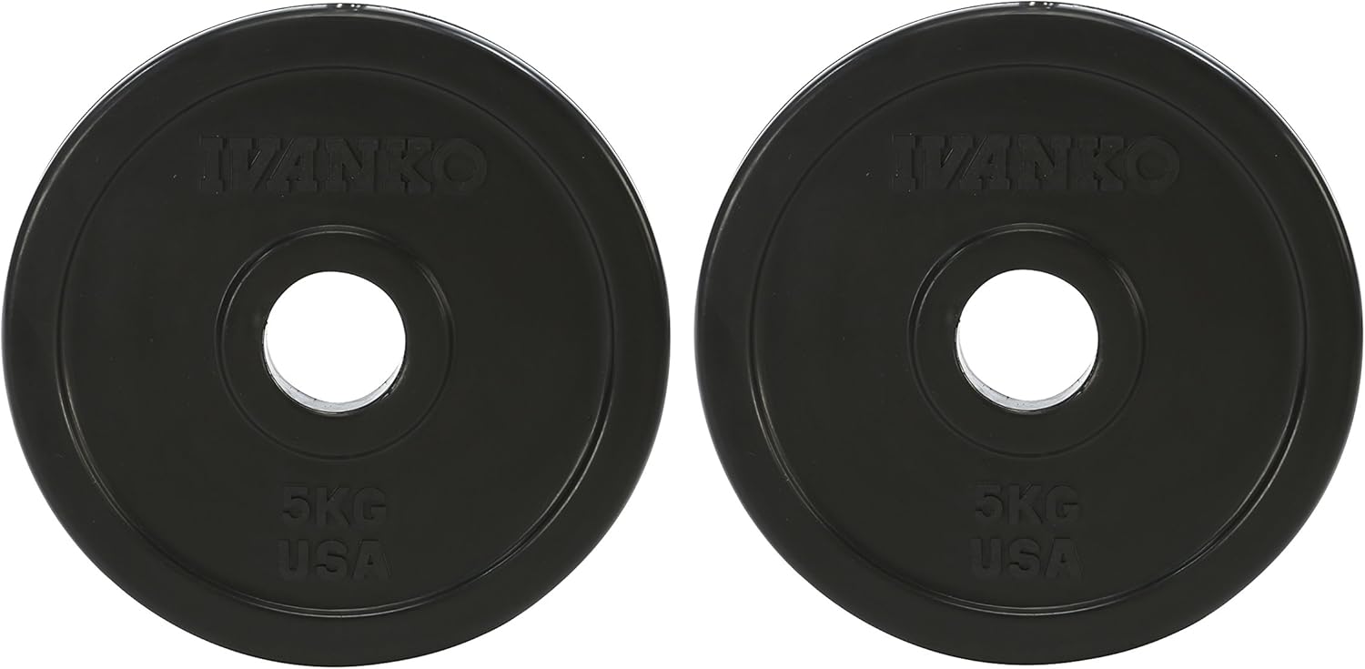 IVANKO (RUBO-5KG) Rubber Olympic Plate, Black, 5 KILOGRAMS (PAIR) … …