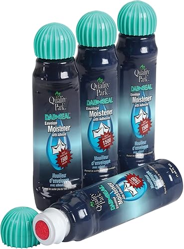 Miniatura 2 de Quality Park Dab-N-Seal - Humedecedor de sobres con adhesivo, botella de 1.7 fl oz, paquete de 4 (46071)