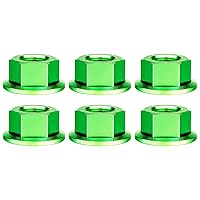 Vista 33 de Titanium DIN6923 M5 M6 M8 M10 M12 M14 M16 - Juego de 6 tuercas hexagonales (paso M8, 0.069 pulgadas, dorado)