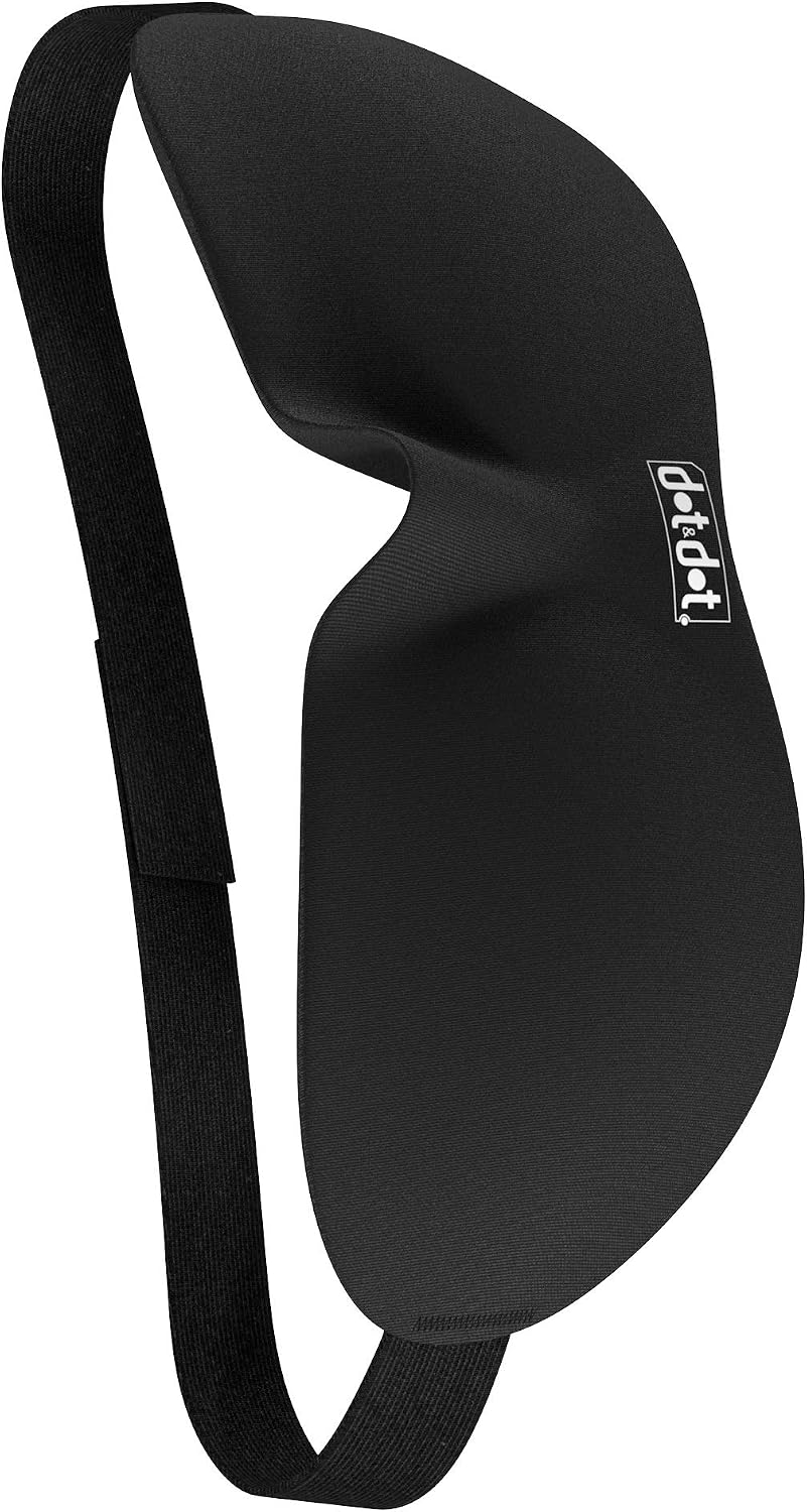Dot&Dot Bendable Memory Foam Travel Pillow Roll - Neck Pillow (Black, One Size)