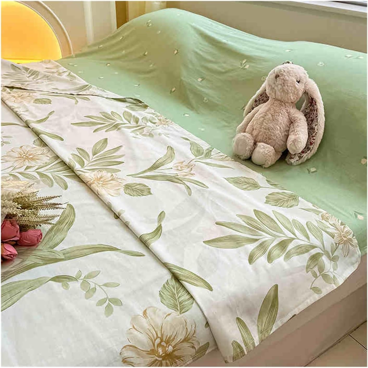 Cotton Sleeping Bag Liner Flower Cotton Travel Sheet Sleep Sack Adult Single Double Travel Sleeping Bag for Hotels Camping Hiking