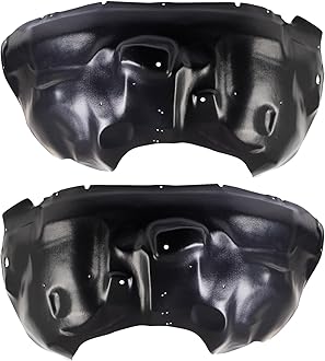 TRQ Front Inner Fender Liner Set Compatible with 2010-2014 Ford F-150 FO1248146 FO1249146