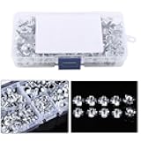 Four-Pronged T Nut Kit, 90pcs Carbon Steel M3/M4/M5/M6/M8 Four Pronged T Nuts Blind Inserts Nut Four Claw Nuts Assortment Kit for Wood Furniture Rock Climbing Holds Cabinetry