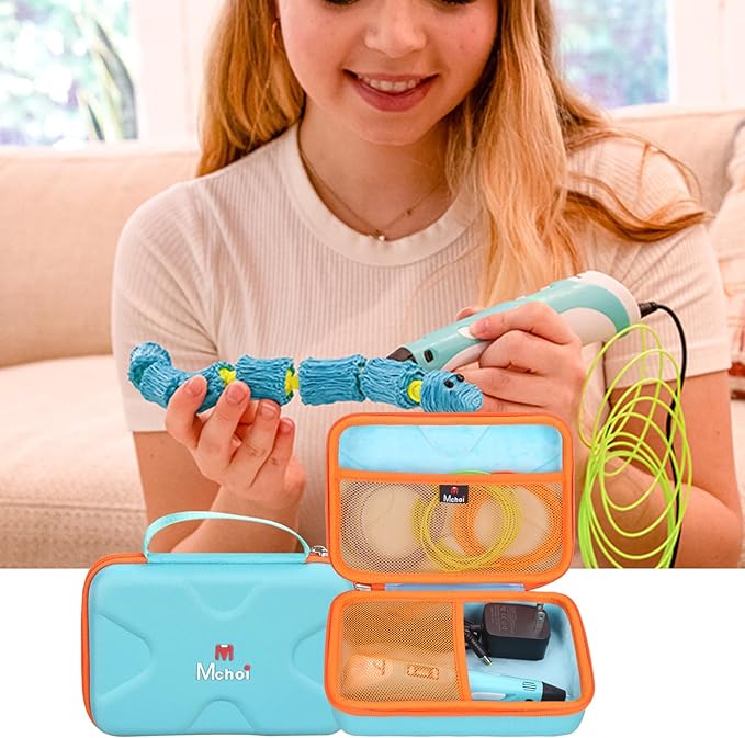 Estuche Mchoi para Lápiz 3D – Azul – Compatible SCRIB3D, MYNT3D, 3Doodler miniatura 2
