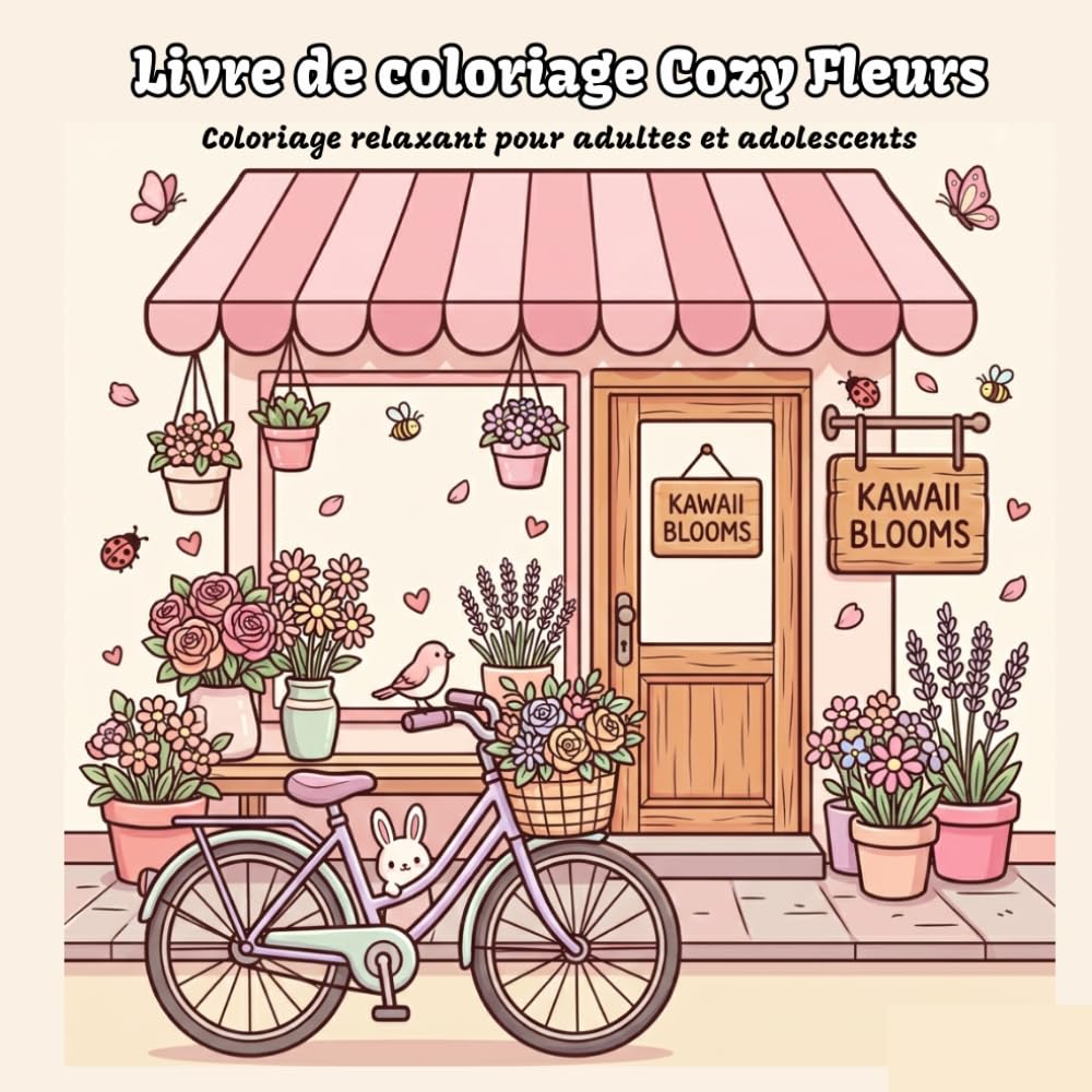 Livre de coloriage Cozy Fleurs: Coloriage relaxant pour adultes et adolescents