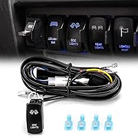 Vista 11 de WeiSen Kit de arnés de cableado iluminado Plug & Play de 180W con conector de barra de pulso, fusible de relé, 16AWG, 2 cables, interruptor