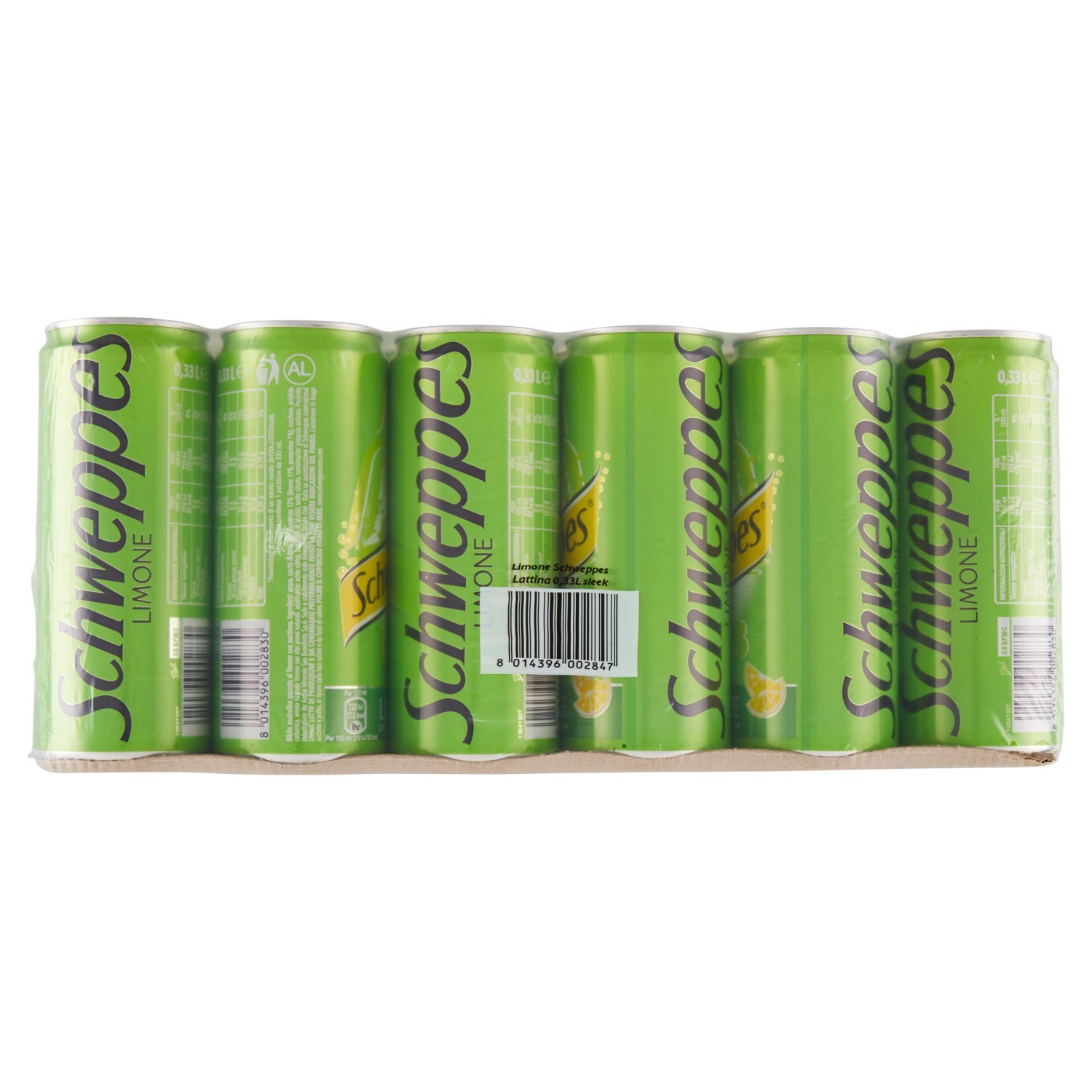 Schweppes Bibita Analcolica Gassata, Limone - Confezione da 24 x 330 ml