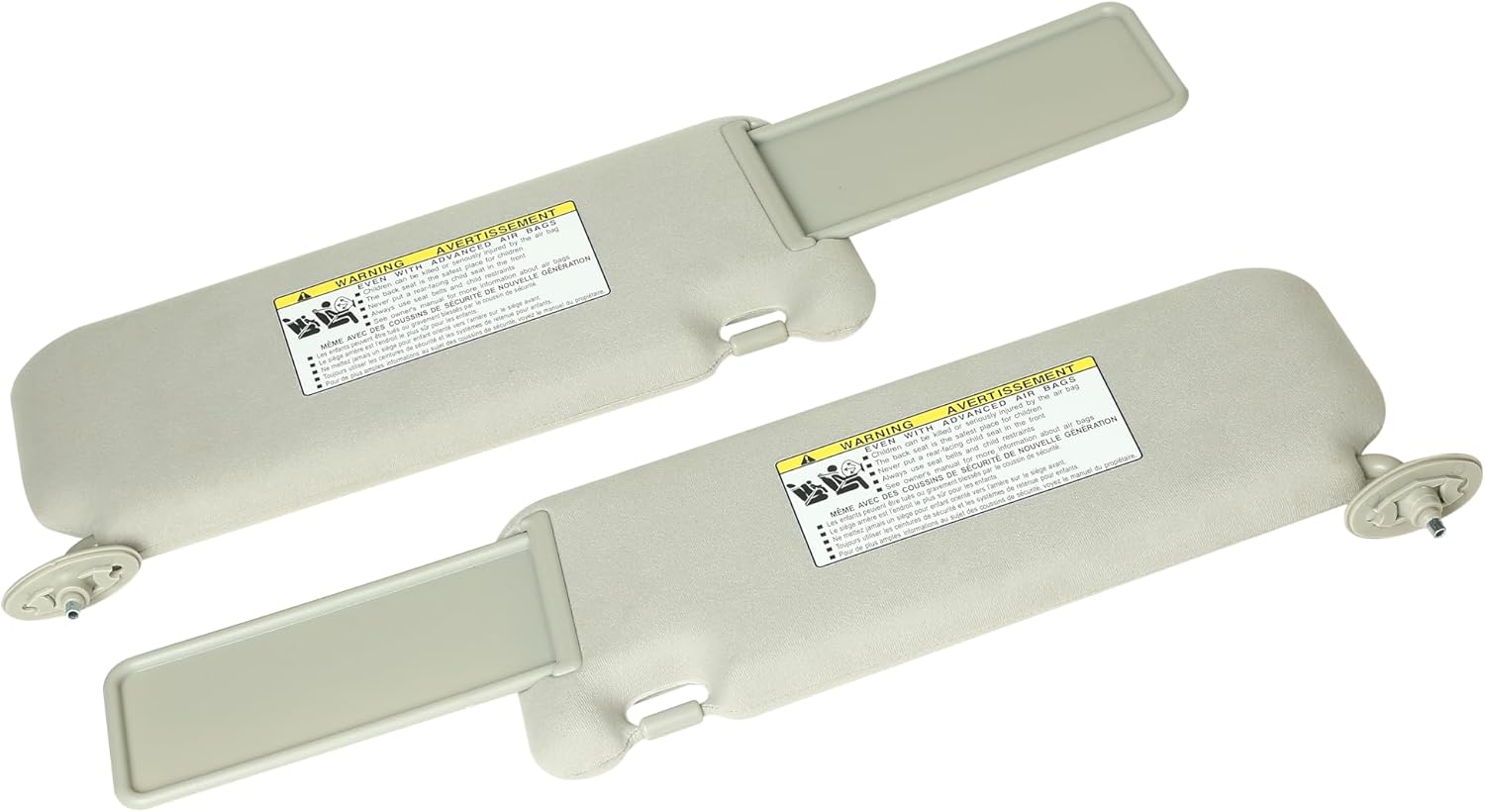 Driver Left & Passenger Right Side Sun Visor Compatible with Toyota Scion TC 2005-2010 Replaces# 74320-21210-B2,74310-21130-B1 Gray (A Pair)