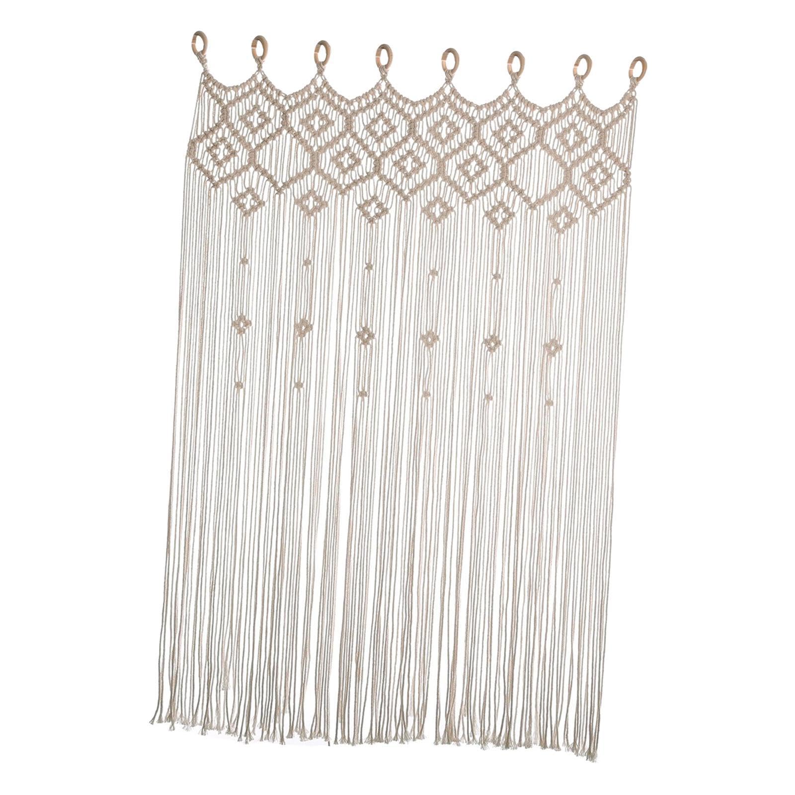 Cortina Macramé Boho Algodón