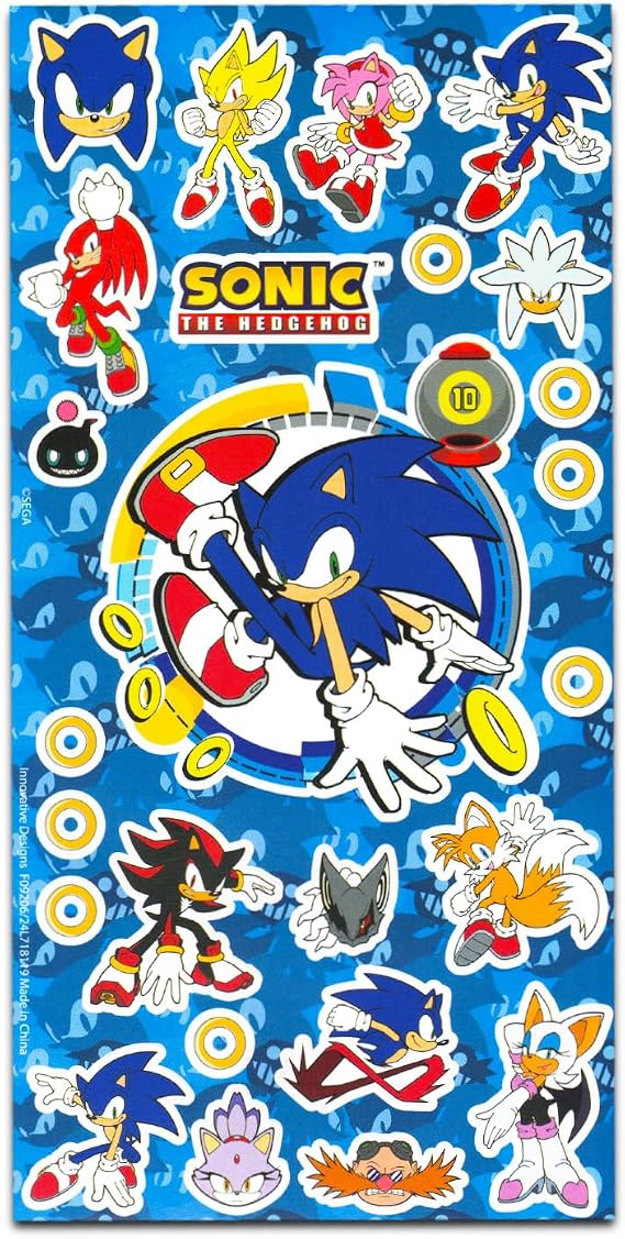 Sonic the Hedgehog Coloring Books for Kids 4-8 - Activity Bundle + Stickers | Sonic the Hedgehog Coloring and Activity Book Set for Boys 4-8 3-5 - Sonic, Tails, Shadow, Knuckles with Stickers