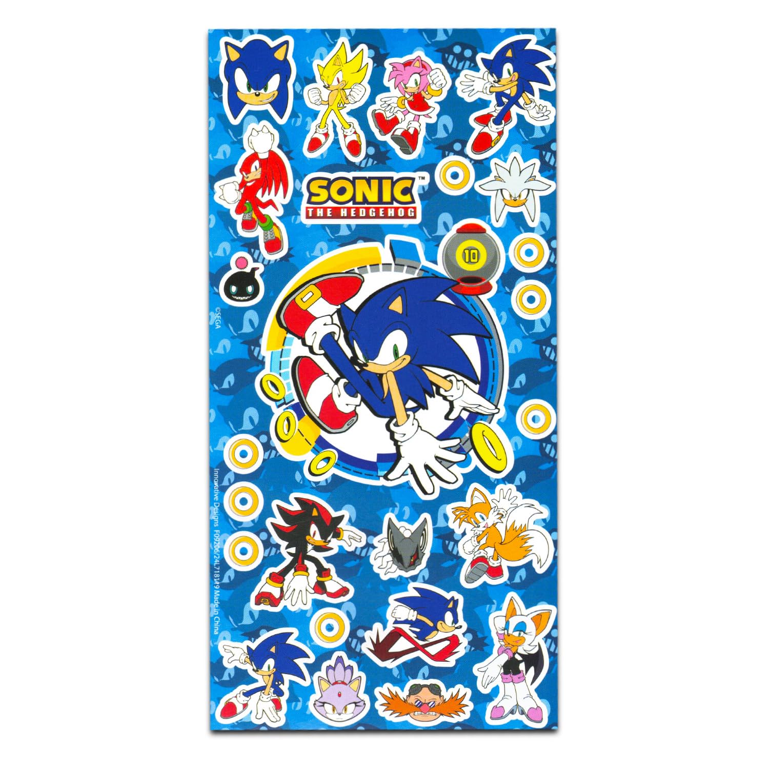 Sonic the Hedgehog Kids Shampoo, Conditioner, Body Wash 8 Oz Bottle - Bundle with 3-in-1 Berry Scented Body Wash, Shampoo & Conditioner Plus Stickers, More | Sonic Bathroom Set