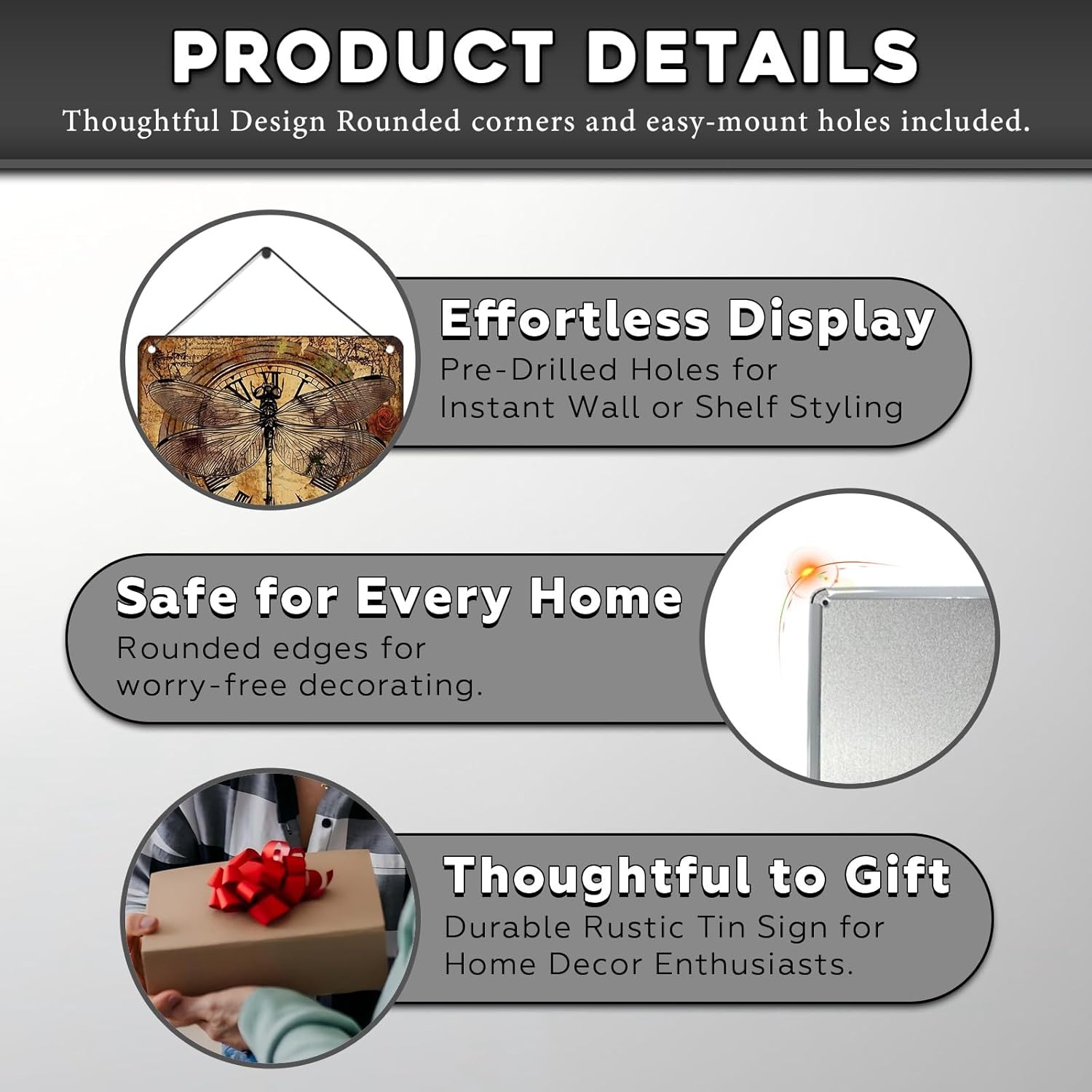 Dragonfly Decor Hippie Decor Vintage What If You Fly Tin Art Retro Wall Decor for Home Bedroom Living Room 12 * 8inch - Image 3