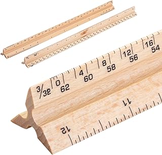 Mr. Pen- Architectural Scale Ruler, 12 Inch, 2 Pack, Wooden Architecture Ruler, Scale Ruler for Blueprints, Architect Ruler, Imperial Scale Drafting Ruler, Architect Ruler for Scale Drawing