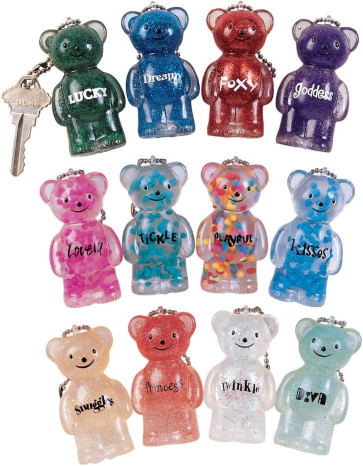 Raymond Geddes Assorted Jelly Bears Keychain Set (Pack of 24) : Clothing, Shoes & Jewelry