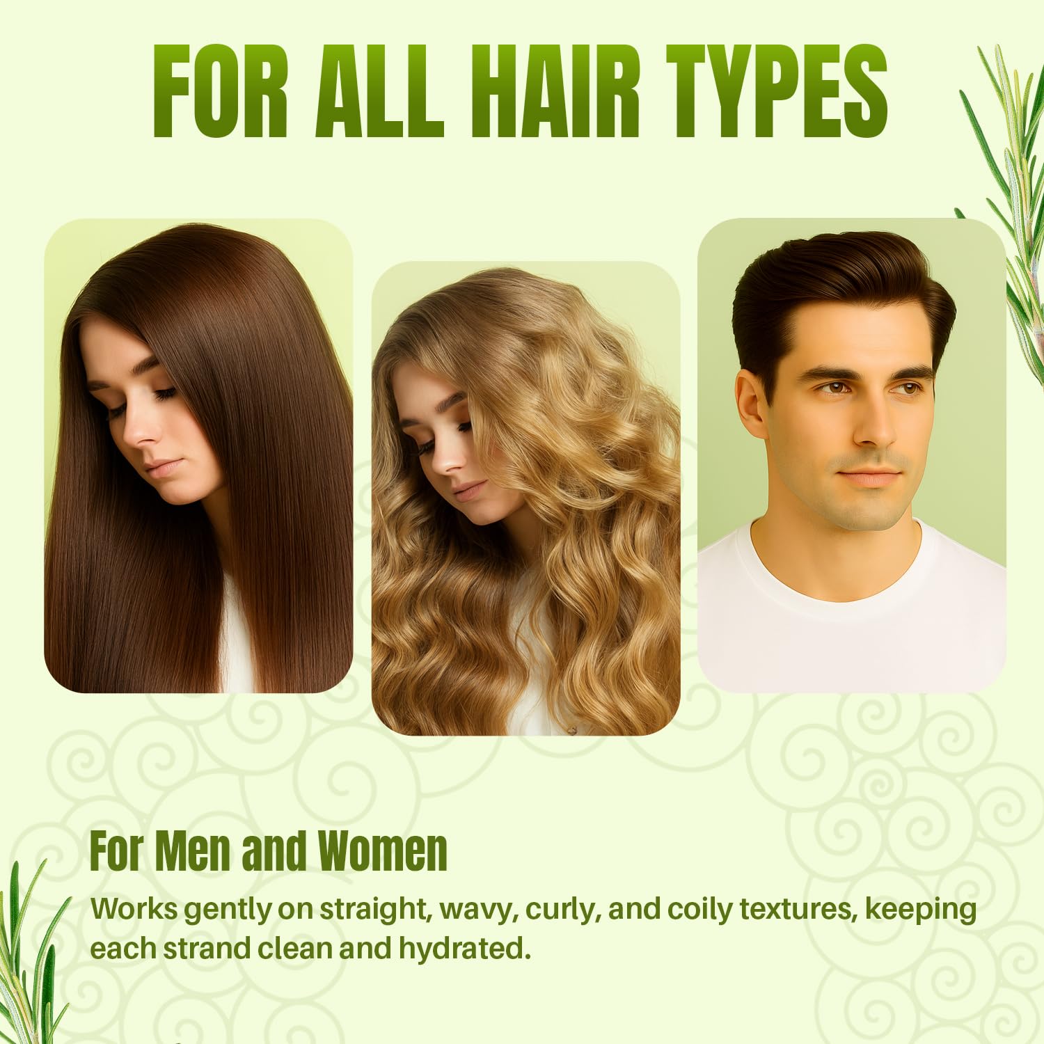 Rosemary Shampoo and Conditioner for Hair Growth, Sulfate Free Organic Rosemary Oil Shampoo De Romero Para Crecimiento, Promotes Hair Growth & Scalp Health, for Men Women - 16 fl oz each - Image 7